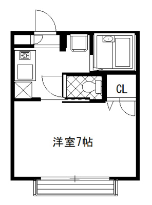 アクアガーデン 1K